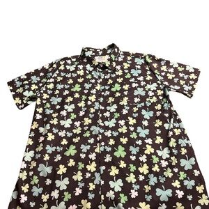 Men's Clover Pattern Casual Shirt - Multicolor